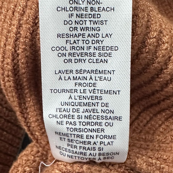 House of Harlow 1960 Revolve Cropped Turtleneck Sweater Size S/P Cognac Brown - Picture 9 of 10